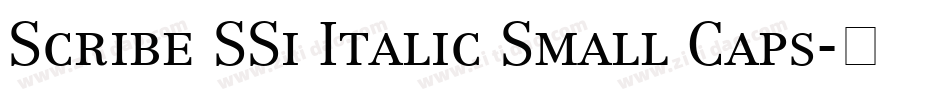Scribe SSi Italic Small Caps字体转换